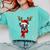 Family Matching Reindeer Xmas Boston Terrier Christmas Comfort Colors Sweatshirt Chalky Mint