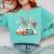 Floral Beakers Chemistry Lab Teacher Comfort Colors Sweatshirt Chalky Mint