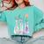 Flowers Test Tube Chemistry Student Science Teacher Women Comfort Colors Sweatshirt Chalky Mint
