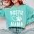 Fun Bostie Mama Dog Lover Apparel Boston Terrier Mom Comfort Colors Sweatshirt Chalky Mint