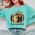 Fun Fall Book Lover Cute Teacher Student Halloween Comfort Colors Sweatshirt Chalky Mint