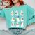 Ghost Reading Teacher Halloween Costume Librarian Book Lover Comfort Colors Sweatshirt Chalky Mint