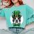 Green Boston Terrier Shamrock St Patricks Day Boston Terrier Comfort Colors Sweatshirt Chalky Mint