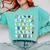 Halloween Alphabet ABCs Learning Kindergarten Teacher Men Women Kids Comfort Colors Sweatshirt Chalky Mint