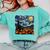 Halloween Pumpkin Starry Night Van Gogh Art Teacher Comfort Colors Sweatshirt Chalky Mint