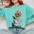 Halloween Skeleton Boston Terrier Comfort Colors Sweatshirt Chalky Mint