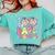 Happy 100th Day Of School 100 Days Brighter Teachers Kids Comfort Colors Sweatshirt Chalky Mint