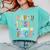 Happy To See Your Face Teacher Retro Back To School Comfort Colors Sweatshirt Chalky Mint