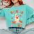 Haunted By 67 Boo Ghost Teacher 6 7 Halloween Costume Comfort Colors Sweatshirt Chalky Mint