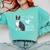 Just A Girl Who Loves Her Boston Terrier Puppy Love Comfort Colors Sweatshirt Chalky Mint