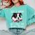Just a Woman Who Loves Her Boston Terrier Cute Dog Mom Comfort Colors Sweatshirt Chalky Mint