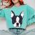 Kids Boston Terrier Dog For Women And Girls Comfort Colors Sweatshirt Chalky Mint