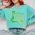 Kids My Nonna Loves Me Dinosaur Grandson Comfort Colors Sweatshirt Chalky Mint