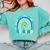 Be Kind Rainbow Down Syndrome Awareness Teacher Blue Yellow Comfort Colors Sweatshirt Chalky Mint Be Kind Rainbow Down Syndrome Awareness Teacher Blue Yellow Comfort Colors Sweatshirt Chalky Mint