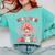 Kiss Your Brain Valentines Test Day Teacher Squad Kids Comfort Colors Sweatshirt Chalky Mint
