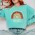 Leopard Rainbow Thankful Thanksgiving Teacher Women Kids Comfort Colors Sweatshirt Chalky Mint Leopard Rainbow Thankful Thanksgiving Teacher Women Kids Comfort Colors Sweatshirt Chalky Mint