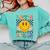 Let's Learn Today Smile Face Back To School For Teacher Kids Comfort Colors Sweatshirt Chalky Mint