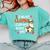 Llama Learning Teachers Students Alpaca Lover Back To School Comfort Colors Sweatshirt Chalky Mint