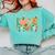 Love 5th Grade Thanksgiving Colorful Fall Leaves Teacher Comfort Colors Sweatshirt Chalky Mint