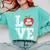 LOVE Apple 3rd Grade Teacher Student School Comfort Colors Sweatshirt Chalky Mint LOVE Apple 3rd Grade Teacher Student School Comfort Colors Sweatshirt Chalky Mint