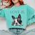 Love Is Boston Terrier Bostie Comfort Colors Sweatshirt Chalky Mint