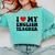 I Love My English Teacher Heart English Language Teachers For Men Women Kids Comfort Colors Sweatshirt Chalky Mint