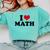 I Love Math Teacher Comfort Colors Sweatshirt Chalky Mint I Love Math Teacher Comfort Colors Sweatshirt Chalky Mint