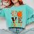 Love Pre-k Teacher Shirts Autumn Fall Pumpkin Fall Leopard Comfort Colors Sweatshirt Chalky Mint