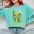 Love Preschool Back To School Yellow Bee Preschool Teacher For Men Women Girls Kids Comfort Colors Sweatshirt Chalky Mint