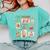 Merry And Bright Christmas Gingerbread Santa Book Teacher Comfort Colors Sweatshirt Chalky Mint