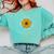 Music Teacher Shirt Sunflower Music Notes Musician Singer Comfort Colors Sweatshirt Chalky Mint