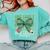One Lucky Teacher Coquette Bow St Patricks Day Teacher Comfort Colors Sweatshirt Chalky Mint One Lucky Teacher Coquette Bow St Patricks Day Teacher Comfort Colors Sweatshirt Chalky Mint