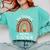 One Thankful Math Teacher Leopard Rainbow Thanksgiving Comfort Colors Sweatshirt Chalky Mint One Thankful Math Teacher Leopard Rainbow Thanksgiving Comfort Colors Sweatshirt Chalky Mint