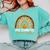 One Thankful Science Teacher Rainbow Boho Fall Thanksgiving Comfort Colors Sweatshirt Chalky Mint