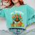 One Thankful Teacher Thanksgiving Turkey Cute Crayon Pencil Comfort Colors Sweatshirt Chalky Mint