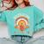 Paraprofessional Para Life Sun Flower Teacher Back To School Comfort Colors Sweatshirt Chalky Mint