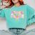 Physical Education Halloween Bow Checkered Teacher Ghost PE Comfort Colors Sweatshirt Chalky Mint