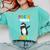 Pre-K Vibes Only Penguin Teachers Kids Back To School Comfort Colors Sweatshirt Chalky Mint