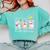 Preppy Silly Teacher Goose Build Character Back To School Comfort Colors Sweatshirt Chalky Mint