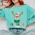 Preschool Crew Xmas Reindeer Teacher Student Christmas Comfort Colors Sweatshirt Chalky Mint
