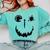 Pumpkin Artist Halloween Art Teacher Comfort Colors Sweatshirt Chalky Mint