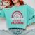 Rainbow Homeschool Mom Teacher I Go To School In My Pajamas Comfort Colors Sweatshirt Chalky Mint