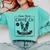 Retro Boston Terrier Coffee Dog Mom Coffee Lover Comfort Colors Sweatshirt Chalky Mint