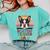 Retro Boston Terrier Dad Comfort Colors Sweatshirt Chalky Mint