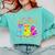 Retro Are You Falloween Direction Teacher Spooky Halloween Comfort Colors Sweatshirt Chalky Mint