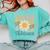 Retro Teacher Daisy Colorful Elementary School Teacher Comfort Colors Sweatshirt Chalky Mint