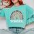 School Psych Teacher School Psychologist Leopard Rainbow Comfort Colors Sweatshirt Chalky Mint