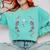 Science Teacher Dancing Skeleton Halloween Chemist Scientist Comfort Colors Sweatshirt Chalky Mint