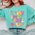 In My Second Grade Era Teachers Women Back To School Girls Comfort Colors Sweatshirt Chalky Mint