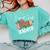 Second Grade Teacher Leopard Pencil 2nd Grade Women Teacher Comfort Colors Sweatshirt Chalky Mint